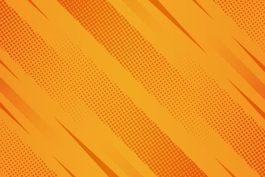 Orange abstract comic style with halftone background vector