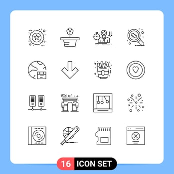 16 Creative Icons Modern Signs and Symbols of app microorganism failure lab time Editable Vector Design Elements