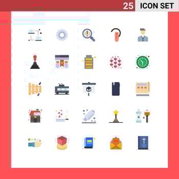 25 Creative Icons Modern Signs and Symbols of job business search headset ear Editable Vector Design Elements