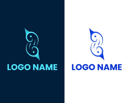 letter s with bird logo design template vector
