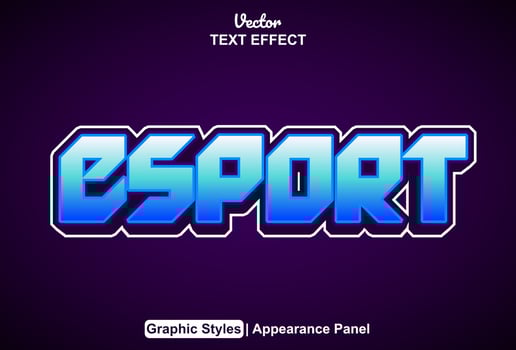 esport text effect with graphic style and editable. vector
