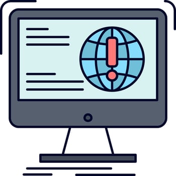information content development website web Flat Color Icon Vector