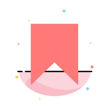 Flag Instagram Interface Save Tag Abstract Flat Color Icon Template vector