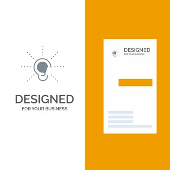 Awareness Ear Hear Hearing Listen Grey Logo Design and Business Card Template vector