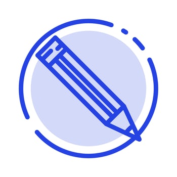Education Ruler School Blue Dotted Line Line Icon vector