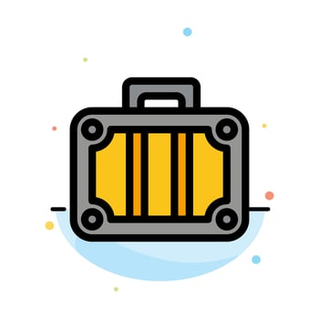 Beach Holiday Transportation Travel Abstract Flat Color Icon Template vector