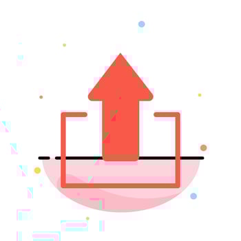 Arrow Arrows Up Upload Abstract Flat Color Icon Template vector