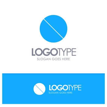 Cancel Forbidden No Prohibited Blue Solid Logo with place for tagline vector