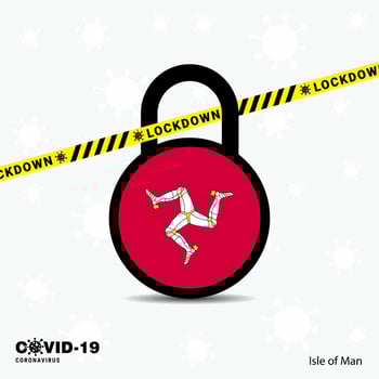 Isle of Man Lock DOwn Lock Coronavirus pandemic awareness Template COVID19 Lock Down Design vector