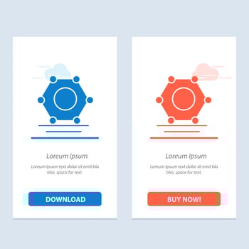 Digital Network Super connected  Blue and Red Download and Buy Now web Widget Card Template vector