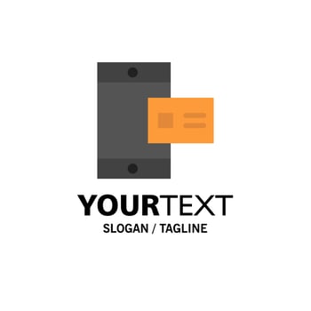 Mobile Online Chalk Profile Business Logo Template Flat Color vector