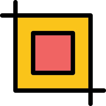 Crop Tool Transform  Flat Color Icon Vector icon banner Template