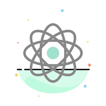 Atom Biochemistry Chemistry Laboratory Abstract Flat Color Icon Template vector
