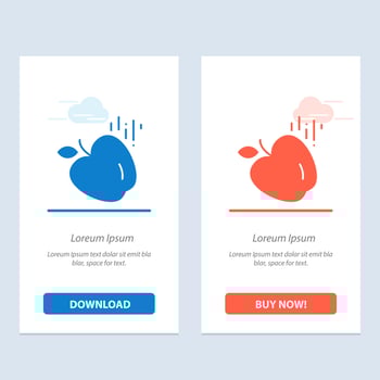 Apple Food Science  Blue and Red Download and Buy Now web Widget Card Template vector