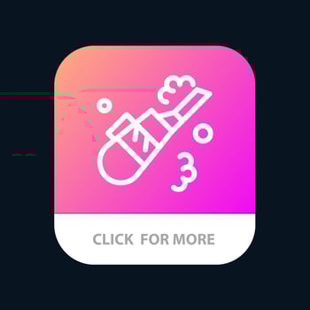 Cleaner Cleaning Vacuum Pipe Mobile App Button Android and IOS Line Version vector