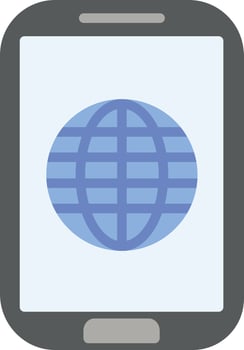 Mobile  Internet Flat Icon vector
