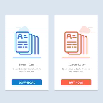 Document Find Job Search  Blue and Red Download and Buy Now web Widget Card Template vector