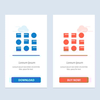 Pattern System Data Science Pattern System  Blue and Red Download and Buy Now web Widget Card Template vector