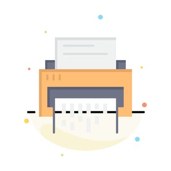 Confidential Data Delete Document File Information Shredder Business Logo Template Flat Color vector