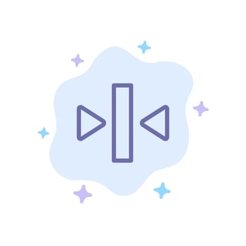 Play Pause Back Media Blue Icon on Abstract Cloud Background vector