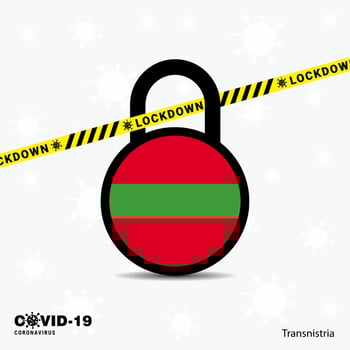 Transnistria Lock DOwn Lock Coronavirus pandemic awareness Template COVID19 Lock Down Design vector