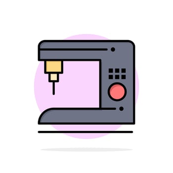 Coffee Electric Home Machine Abstract Circle Background Flat color Icon vector