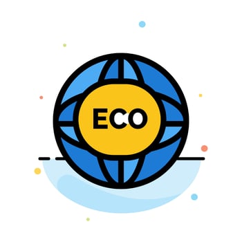 Environment Global Internet World Eco Abstract Flat Color Icon Template vector