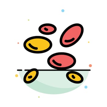 Hematology Wbcs White Blood Cells White Cells Abstract Flat Color Icon Template vector