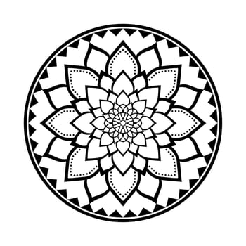 Mandala, Mandala pattern Stencil doodles, Round ornament patterns for Henna, Mehndi, Tattoo, Coloring book page vector