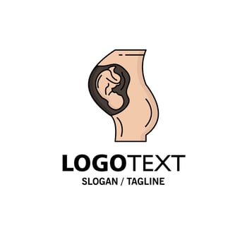 pregnancy pregnant baby obstetrics Mother Flat Color Icon Vector