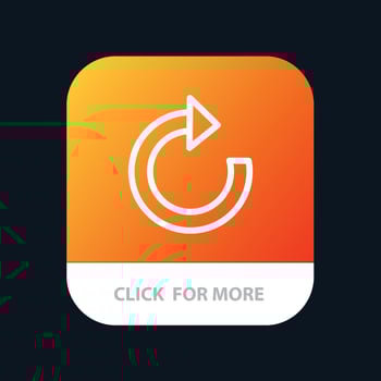 Arrow Restore Refresh Mobile App Button Android and IOS Line Version vector