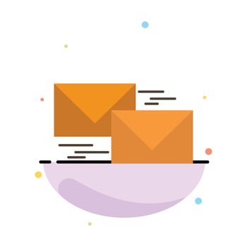 Mail Reply Forward Business Correspondence Letter Abstract Flat Color Icon Template vector