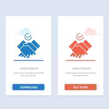 Job Themes Work  Blue and Red Download and Buy Now web Widget Card Template vector