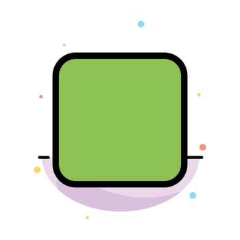 Box Checkbox Unchecked Abstract Flat Color Icon Template vector