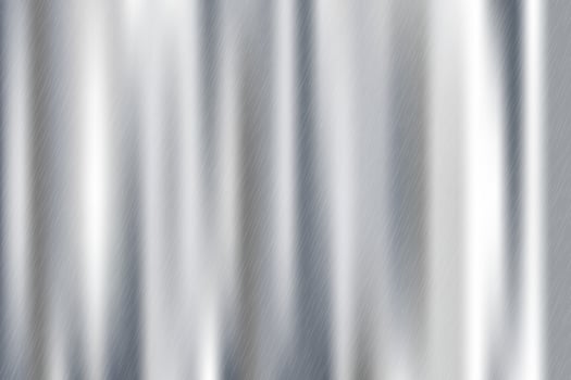 Silver foil background. Metal textured shiny gradient. Stainless glossy surface with reflection. Realistic chrome backdrop. Vector illustration.