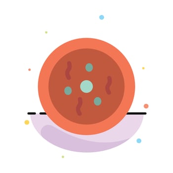 Chemistry Dish Petri Science Abstract Flat Color Icon Template vector