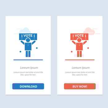 Campaign Political Politics Vote  Blue and Red Download and Buy Now web Widget Card Template vector