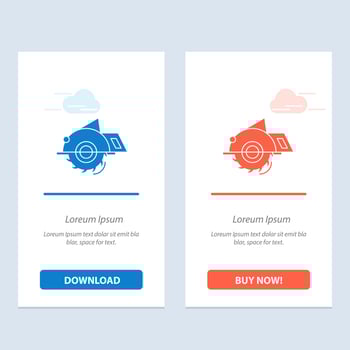 Saw Building Circular Saw Construction Repair  Blue and Red Download and Buy Now web Widget Card Template vector