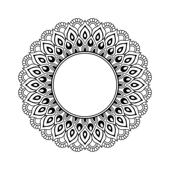 Mandala, Mandala pattern Stencil doodles, Round ornament patterns for Henna, Mehndi, Tattoo, Coloring book page vector