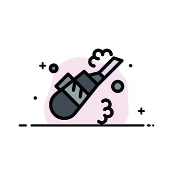 Cleaner Cleaning Vacuum Pipe  Business Flat Line Filled Icon Vector Banner Template