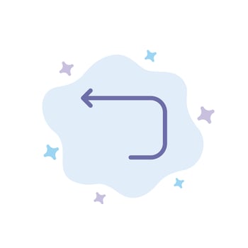 Arrow Loop Loop Arrow Back Blue Icon on Abstract Cloud Background vector