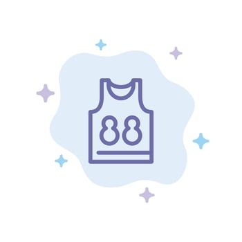 Shirt Tshirt Game Sport Blue Icon on Abstract Cloud Background vector