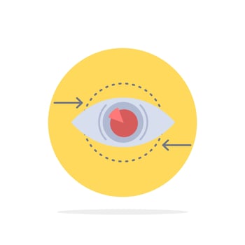 Business eye marketing vision Plan Flat Color Icon Vector
