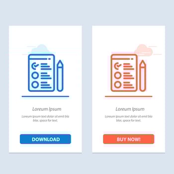 Cv Job Job Search  Blue and Red Download and Buy Now web Widget Card Template vector