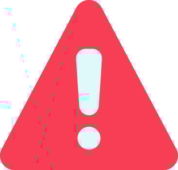 Alert Danger Warning Sign  Flat Color Icon Vector icon banner Template