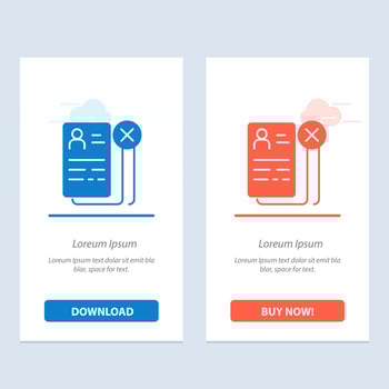 Business Career Cv Job Resume  Blue and Red Download and Buy Now web Widget Card Template vector