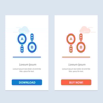 Research Search Sign Computing  Blue and Red Download and Buy Now web Widget Card Template vector