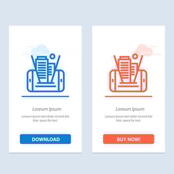 Mobile Cell Technology Building  Blue and Red Download and Buy Now web Widget Card Template vector