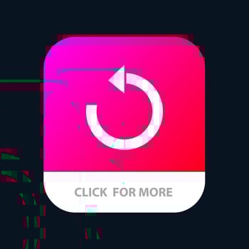 Refresh Reload Rotate Repeat Mobile App Button Android and IOS Glyph Version vector
