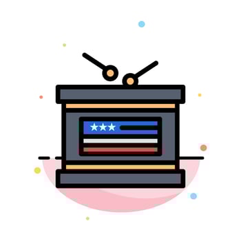 Drum Holiday Independence Independence Day Abstract Flat Color Icon Template vector